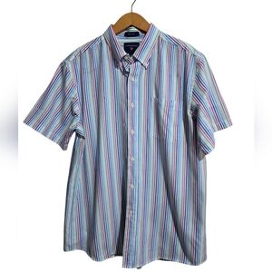 Saddlebred Men's Multicolor Striped Shirt Size Large.